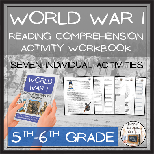 World War I Reading Comprehension Workbook | 5th-6th Grade