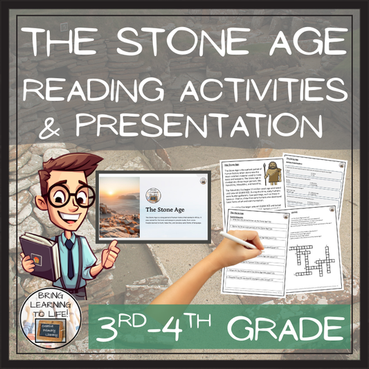 The Stone Age Close Reading Comprehension Activities | 3rd Grade & 4th Grade