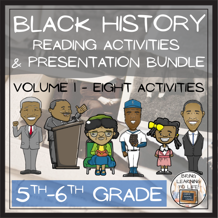 Black History Close Reading Comprehension Activity Bundle | 5th-6th Grade