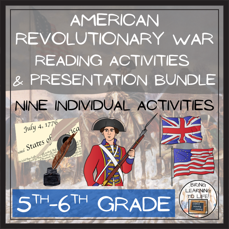 American Revolutionary War Close Reading Comprehension Bundle | 5th & 6th Grade