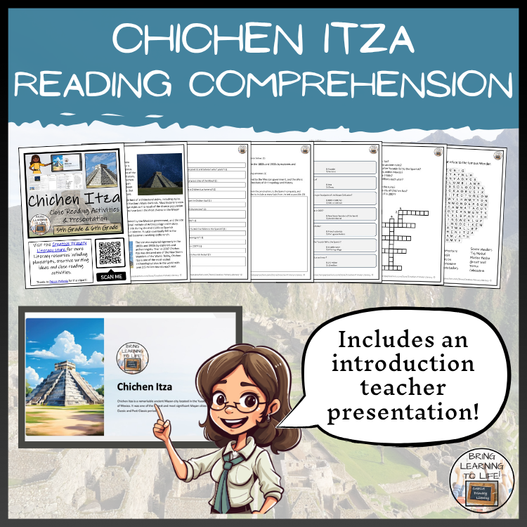 Chichen Itza Close Reading Comprehension Activities | 5th Grade & 6th Grade