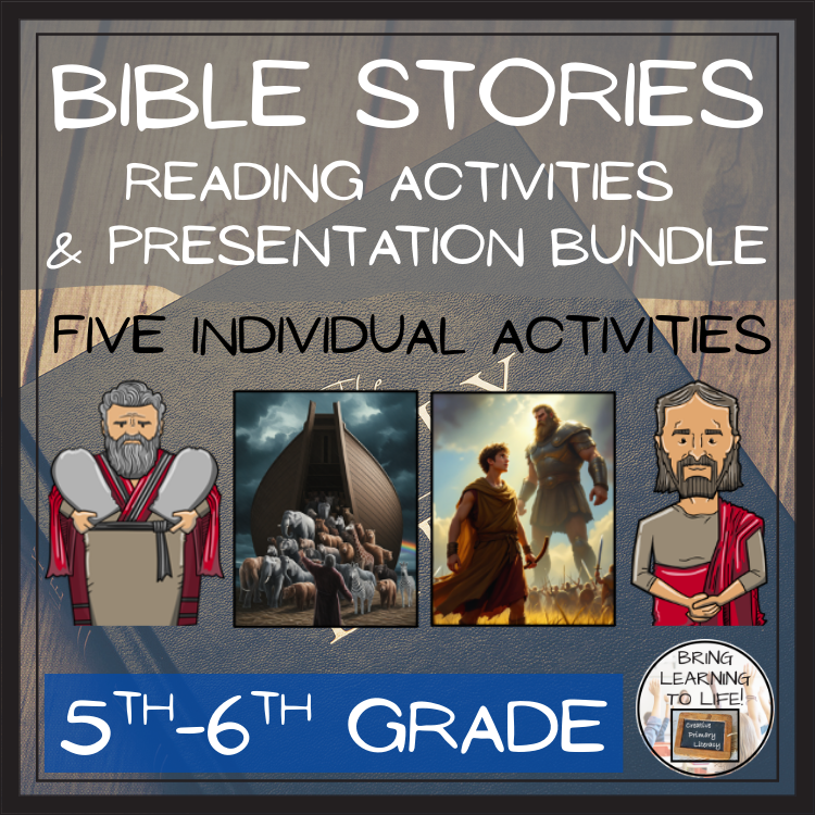 Bible Stories Close Reading Comprehension Bundle | 5th & 6th Grade