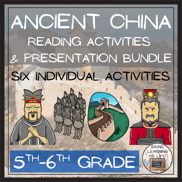 Ancient China Close Reading Comprehension Bundle | 5th Grade & 6th Grade