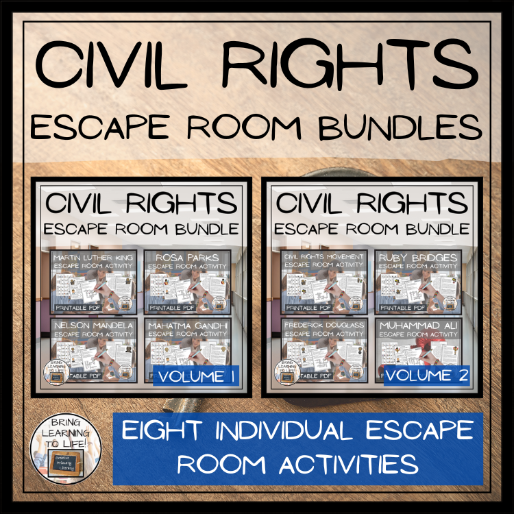 Civil Rights Escape Room Activity Mega Bundle | 5th & 6th Grade