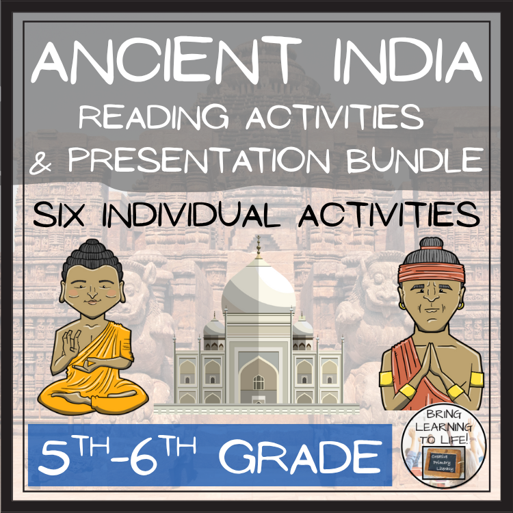 Ancient India Close Reading Comprehension Bundle | 5th Grade & 6th Grade