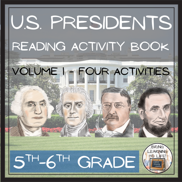 American Presidents Volume I Close Reading Comprehension Book | 5th & 6th Grade