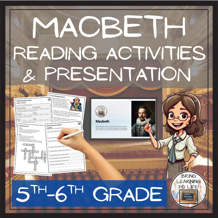 Macbeth Close Reading Comprehension Activities | 5th Grade & 6th Grade