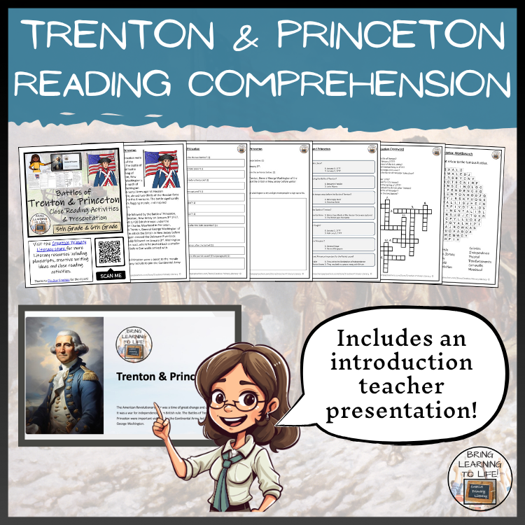 Battles of Trenton and Princeton Close Reading Comprehension | 5th & 6th Grade