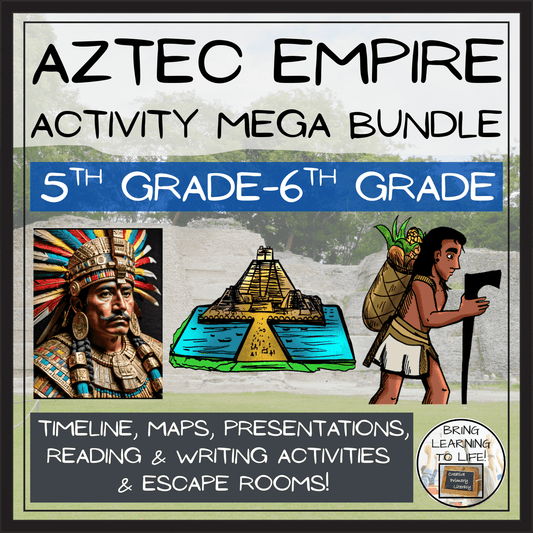 Aztec Empire Mega Bundle of Activities | 5th Grade & 6th Grade