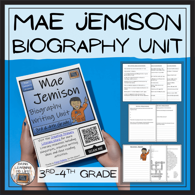 Mae Jemison Biography Project & Writing Unit | 3rd Grade & 4th Grade