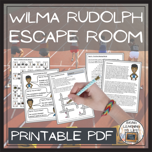 Wilma Rudolph Escape Room | Social Studies & Sports Activity
