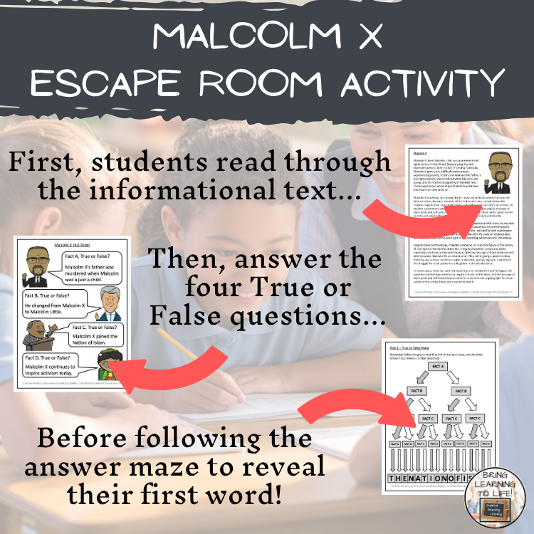 Malcolm X Escape Room | Social Studies & History Activity