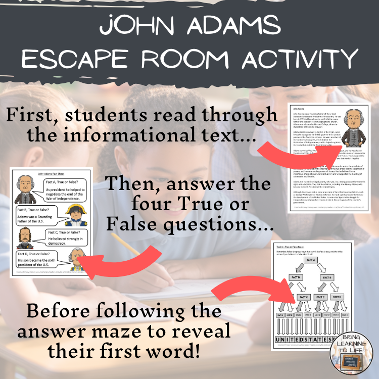 John Adams Escape Room | Social Studies & History Activity