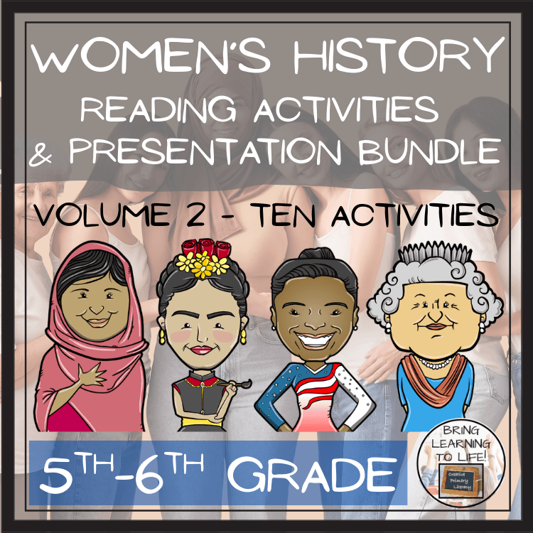 Womens History Volume 2 Close Reading Comprehension Bundle | 5th & 6th Grade