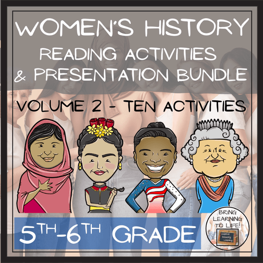 Womens History Volume 2 Close Reading Comprehension Bundle | 5th & 6th Grade