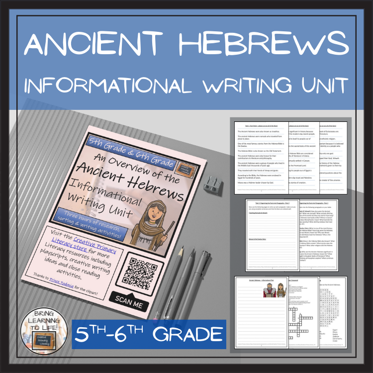 Ancient Hebrews Informational Writing Unit | 5th Grade & 6th Grade
