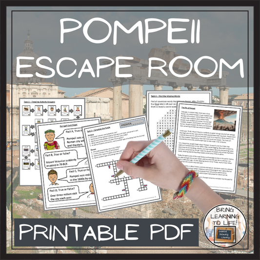 Pompeii Escape Room | Social Studies & Ancient History Activity