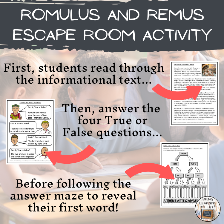 Romulus and Remus Escape Room | Social Studies & Ancient History Activity