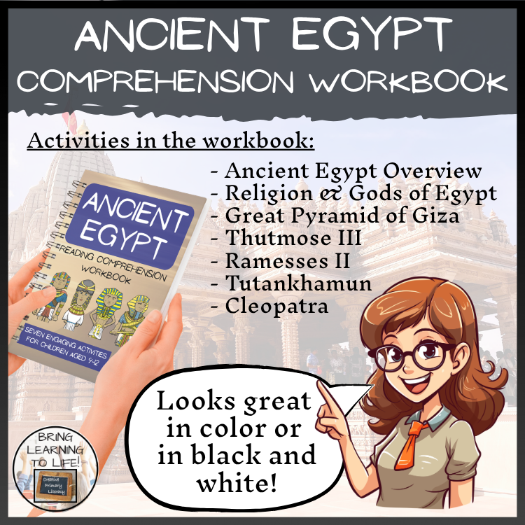 Ancient Egypt Reading Comprehension Workbook | 5th-6th Grade