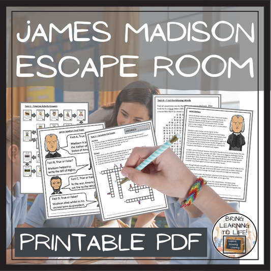 James Madison Escape Room | Social Studies & History Activity