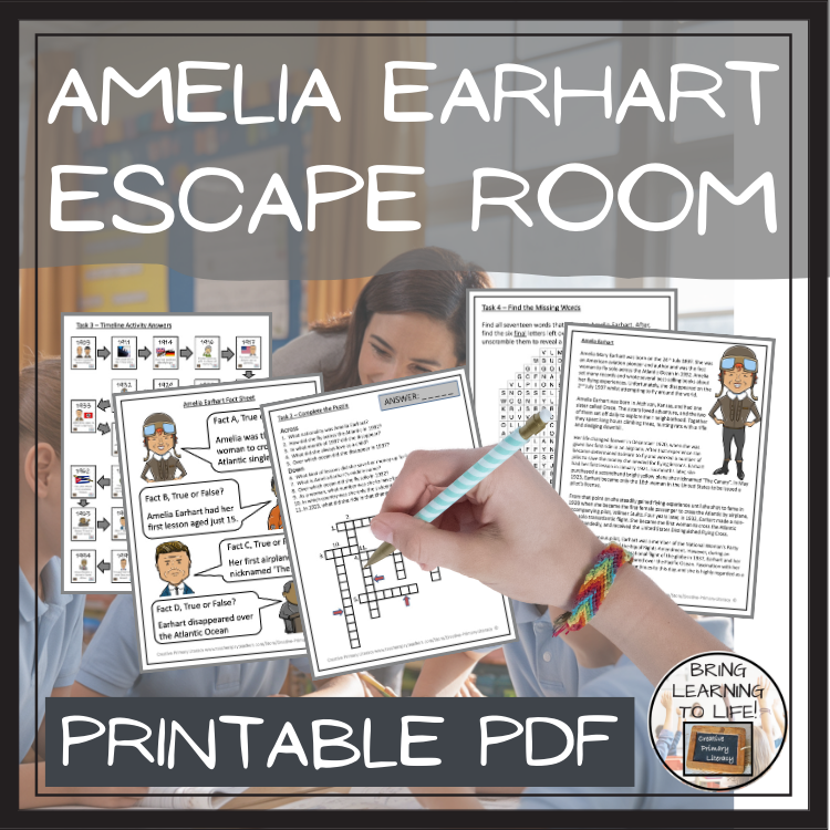 Amelia Earhart Escape Room | Social Studies & History Activity