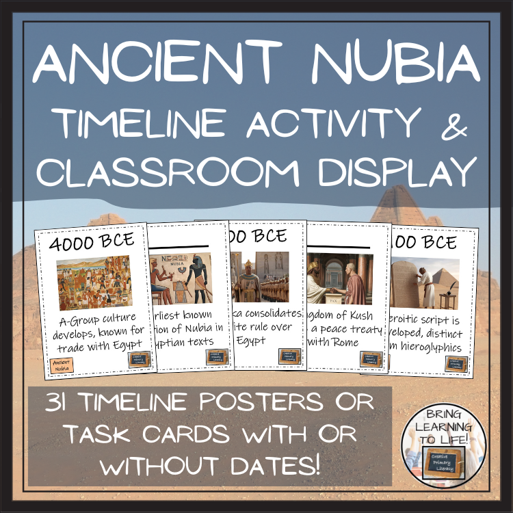 Ancient Nubia Timeline Activity & Classroom Display