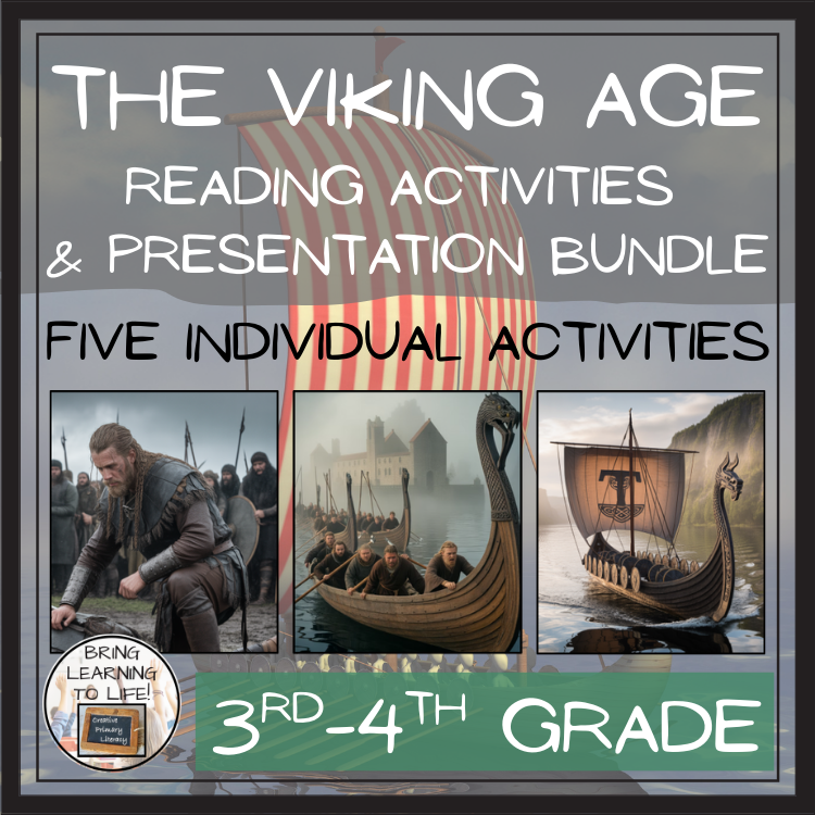 The Viking Age Close Reading Comprehension Bundle | 3rd Grade & 4th Grade
