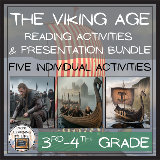 The Viking Age Close Reading Comprehension Bundle | 3rd Grade & 4th Grade