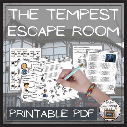 The Tempest Escape Room | Social Studies & History Activity
