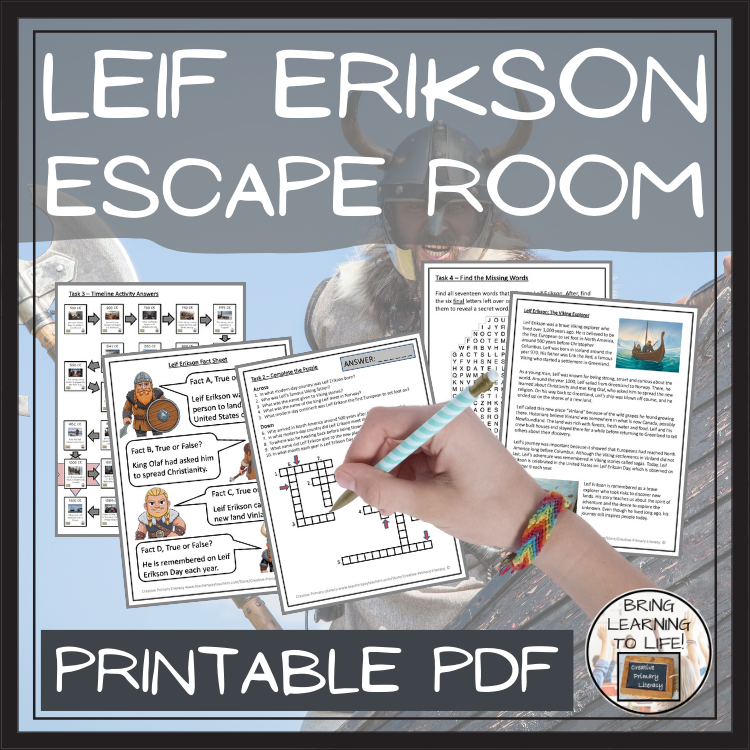 Leif Erikson Escape Room | Social Studies & Middle Ages History Activity