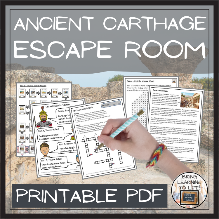 Ancient Carthage Escape Room | Social Studies & Ancient History Activity