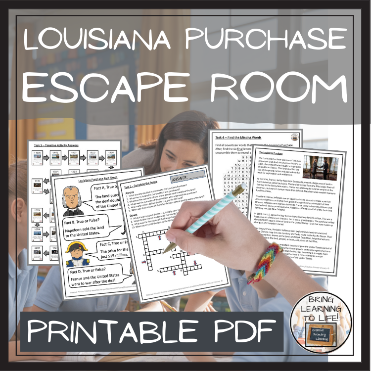 Louisiana Purchase Escape Room | Social Studies & History Activity
