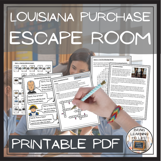 Louisiana Purchase Escape Room | Social Studies & History Activity
