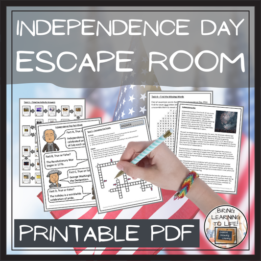 Independence Day Escape Room | Social Studies & Holiday Activity