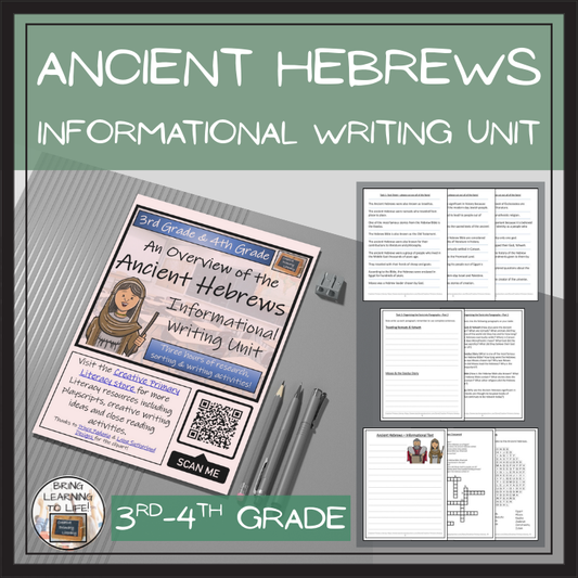 Ancient Hebrews Informational Writing Unit | 3rd Grade & 4th Grade