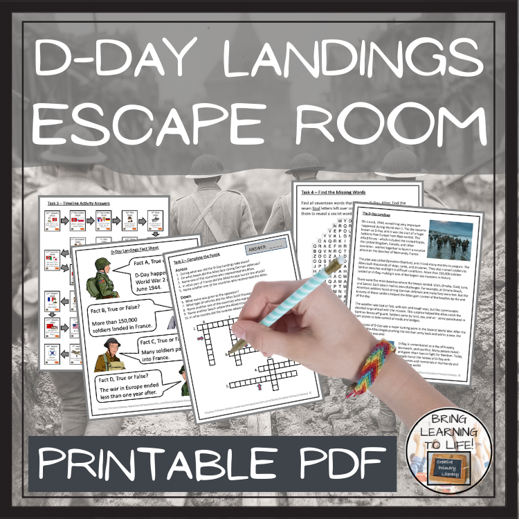 D-Day Landings Escape Room | Social Studies & History Activity