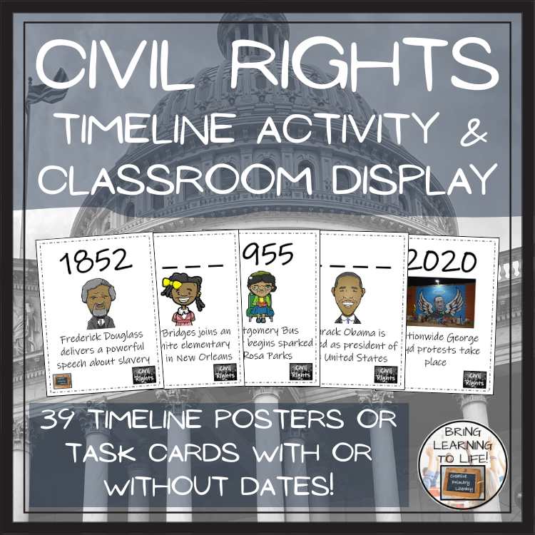 Civil Rights Movement Timeline Activity & Classroom Display