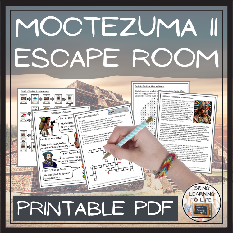 Moctezuma II Escape Room | Social Studies & History Activity