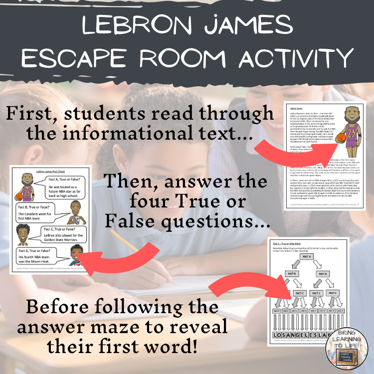 LeBron James Escape Room | Social Studies & Sports Activity