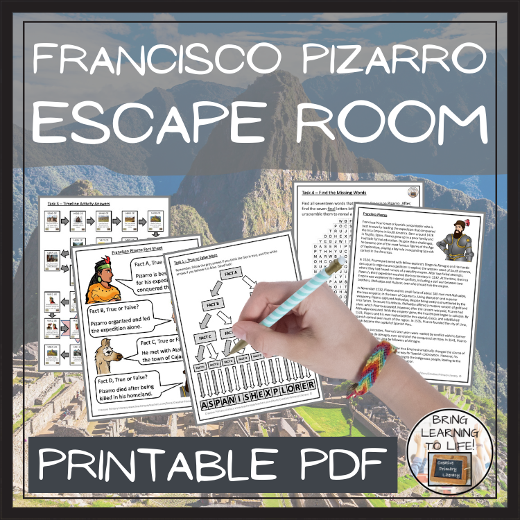 Francisco Pizarro Escape Room | Social Studies & History Activity