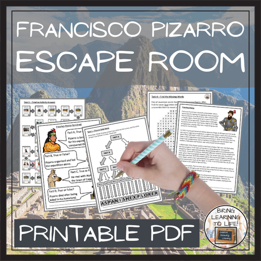 Francisco Pizarro Escape Room | Social Studies & History Activity