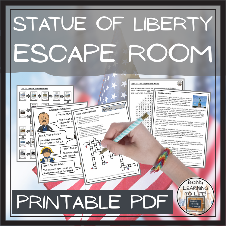 Statue of Liberty Escape Room | Social Studies & History Activity