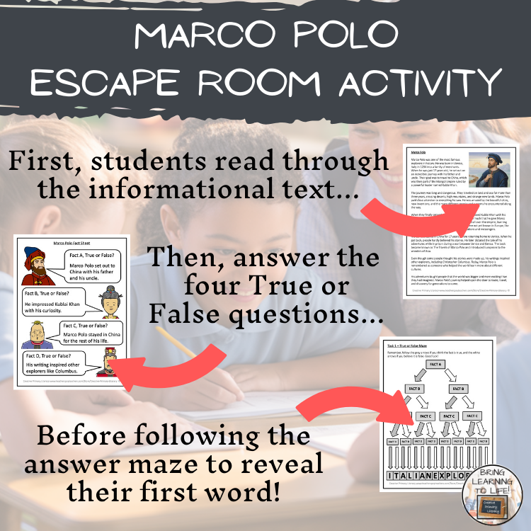 Marco Polo Escape Room | Social Studies & History Activity