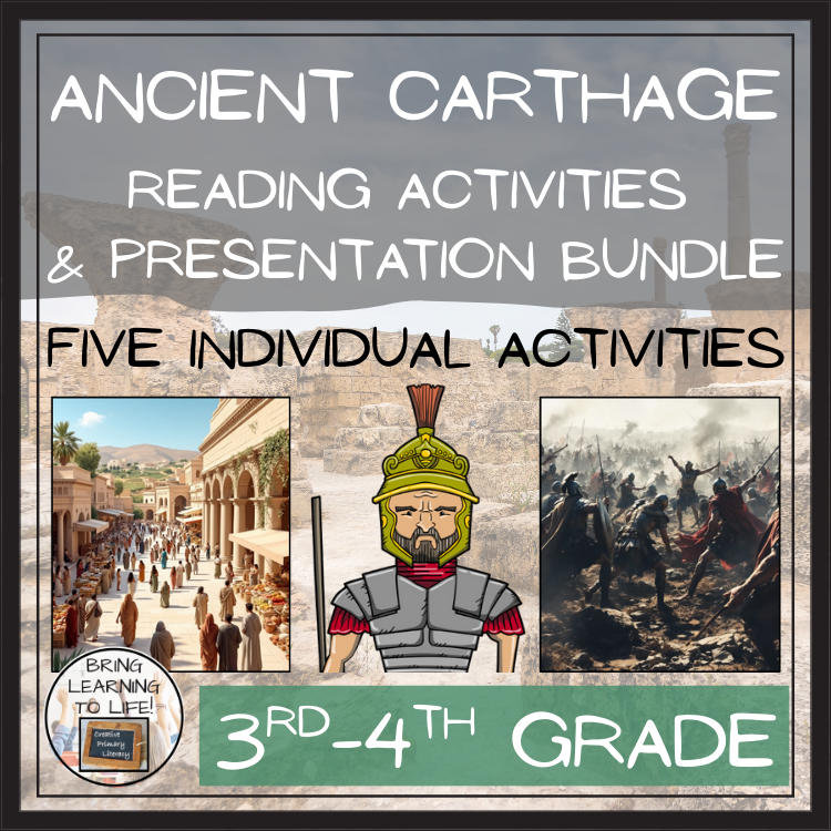Carthaginian Empire Close Reading Comprehension Bundle | 3rd Grade & 4th Grade