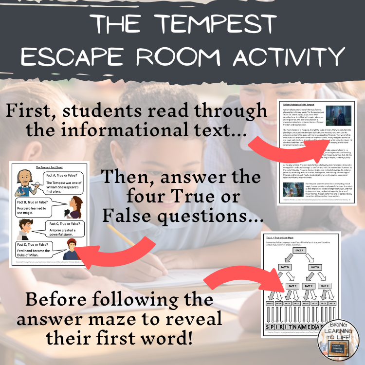 The Tempest Escape Room | Social Studies & History Activity