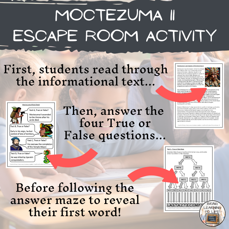 Moctezuma II Escape Room | Social Studies & History Activity