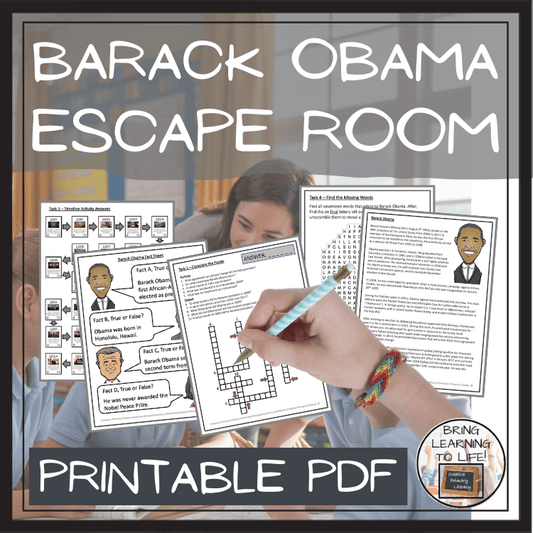 Barack Obama Escape Room | Social Studies & History Activity