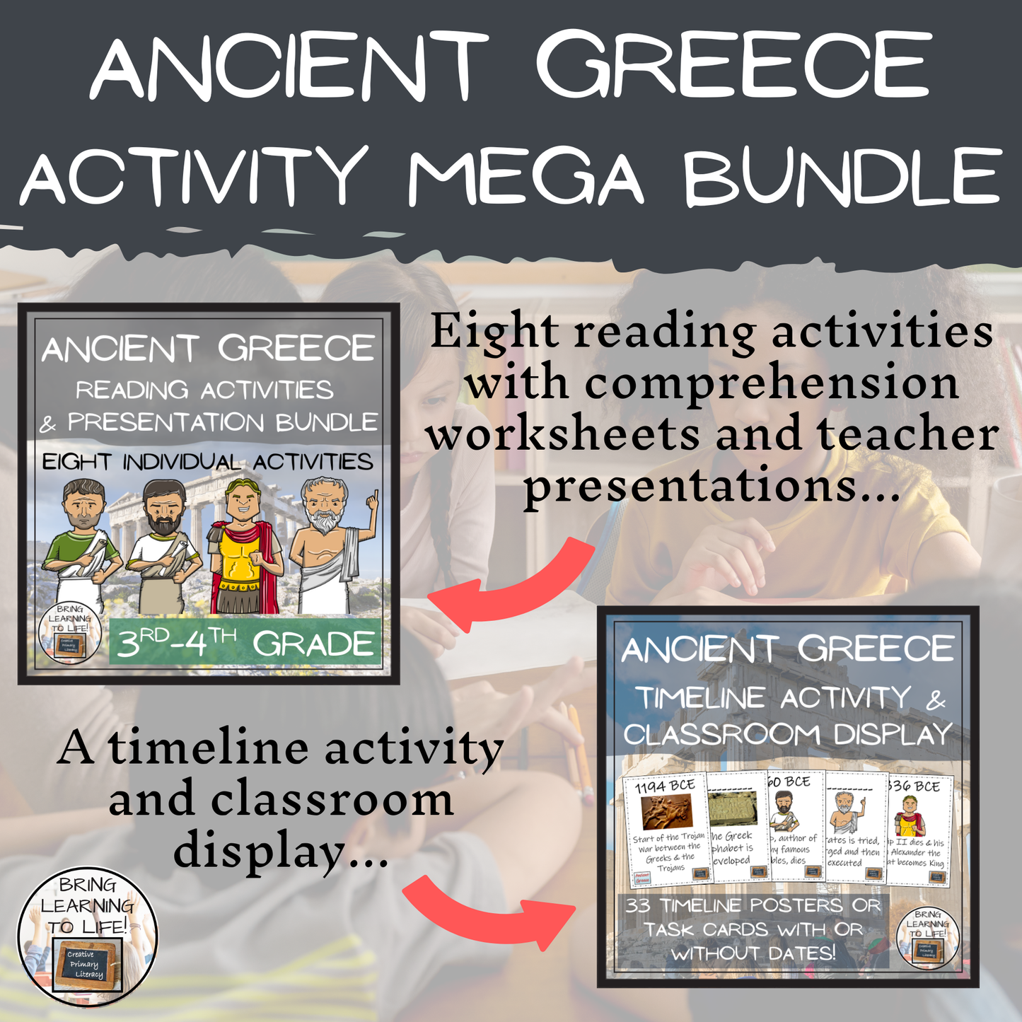 Ancient Greece Mega Bundle of Activities | 3rd Grade & 4th Grade