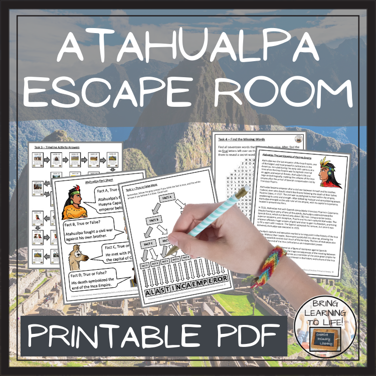 Atahualpa of the Inca Empire Escape Room | Social Studies & History Activity