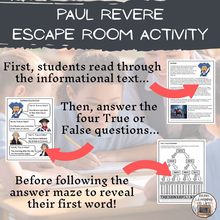 Paul Revere Escape Room | Social Studies & History Activity